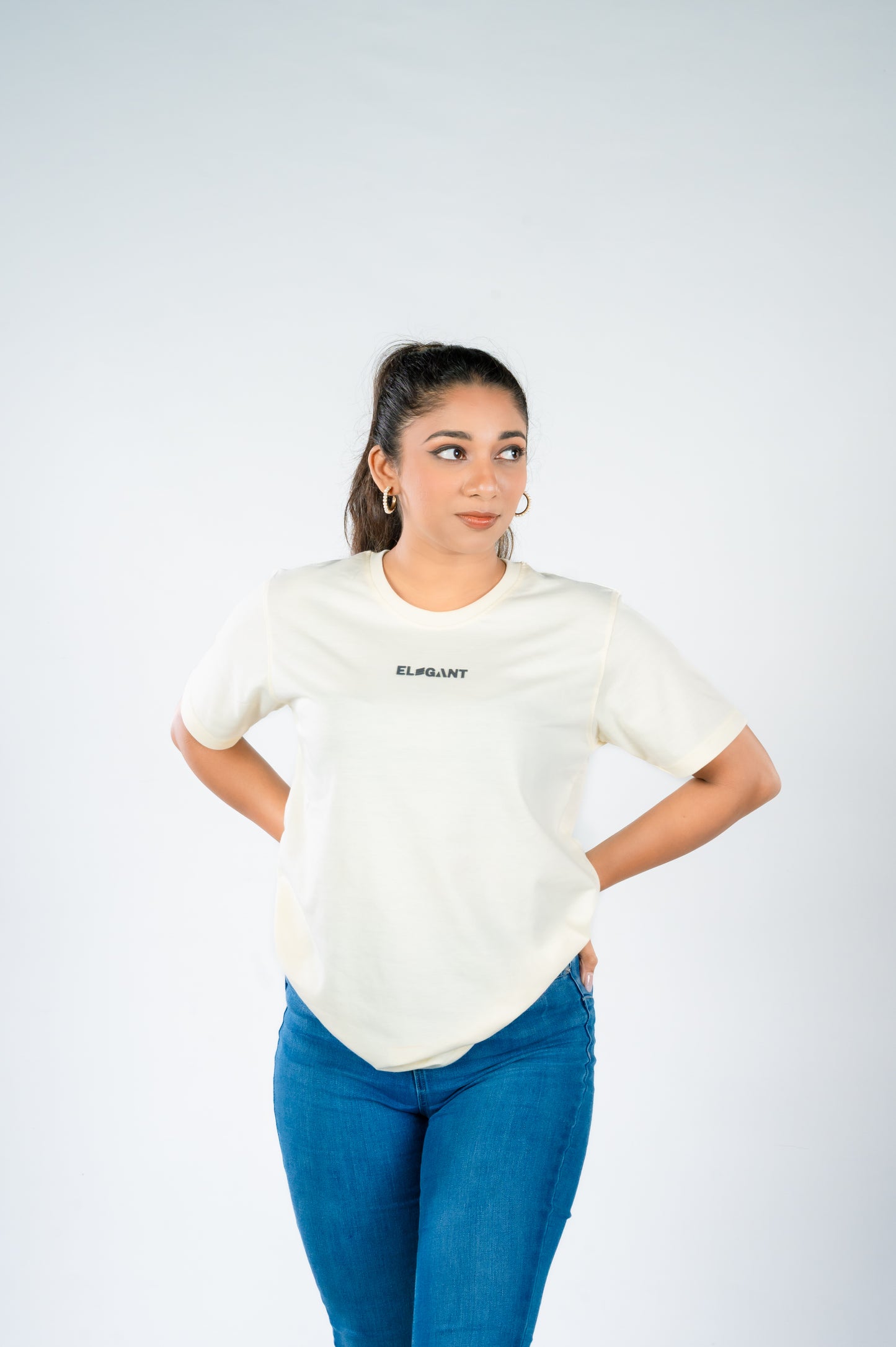 Minimal Unisex Tee – Cream White