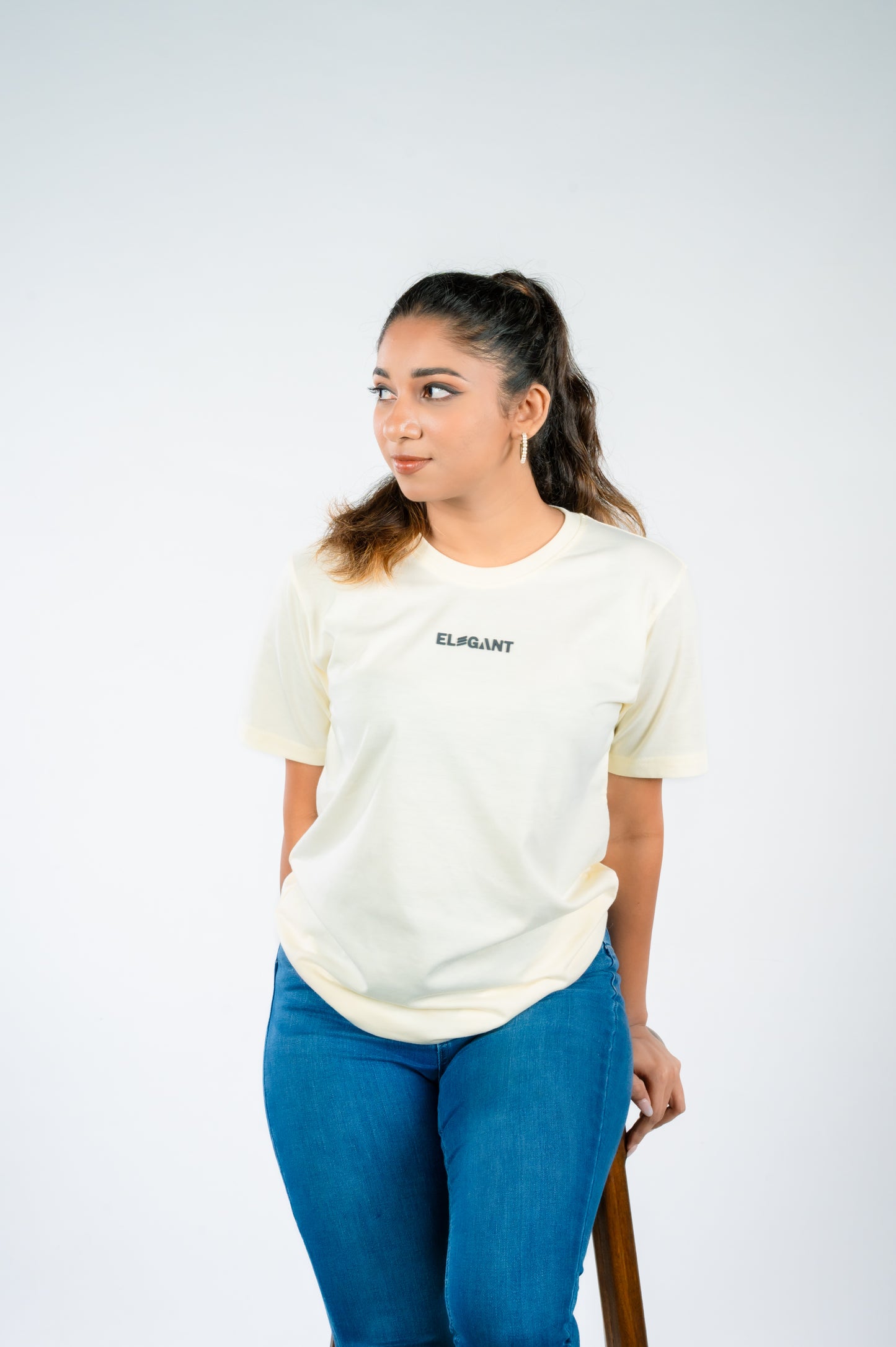 Minimal Unisex Tee – Cream White