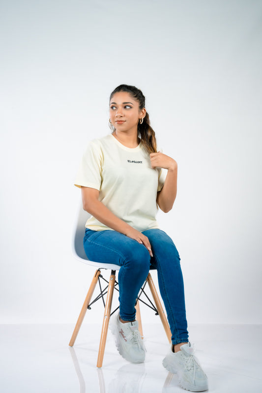 Minimal Unisex Tee – Cream White