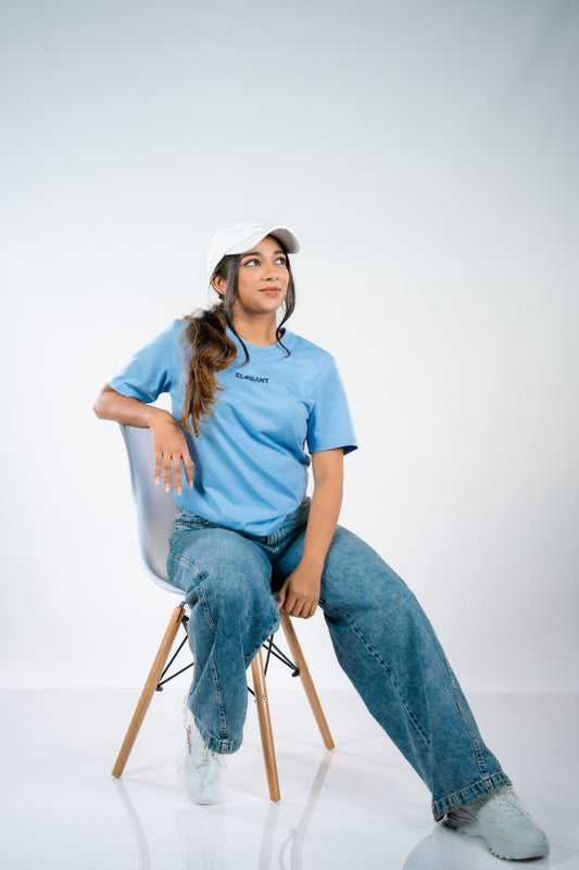 Minimal Unisex Tee – Baby Blue